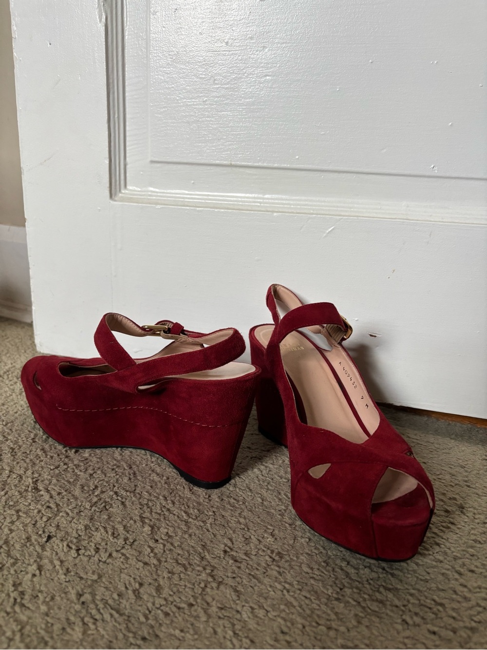Suede Platform Wedge Heels